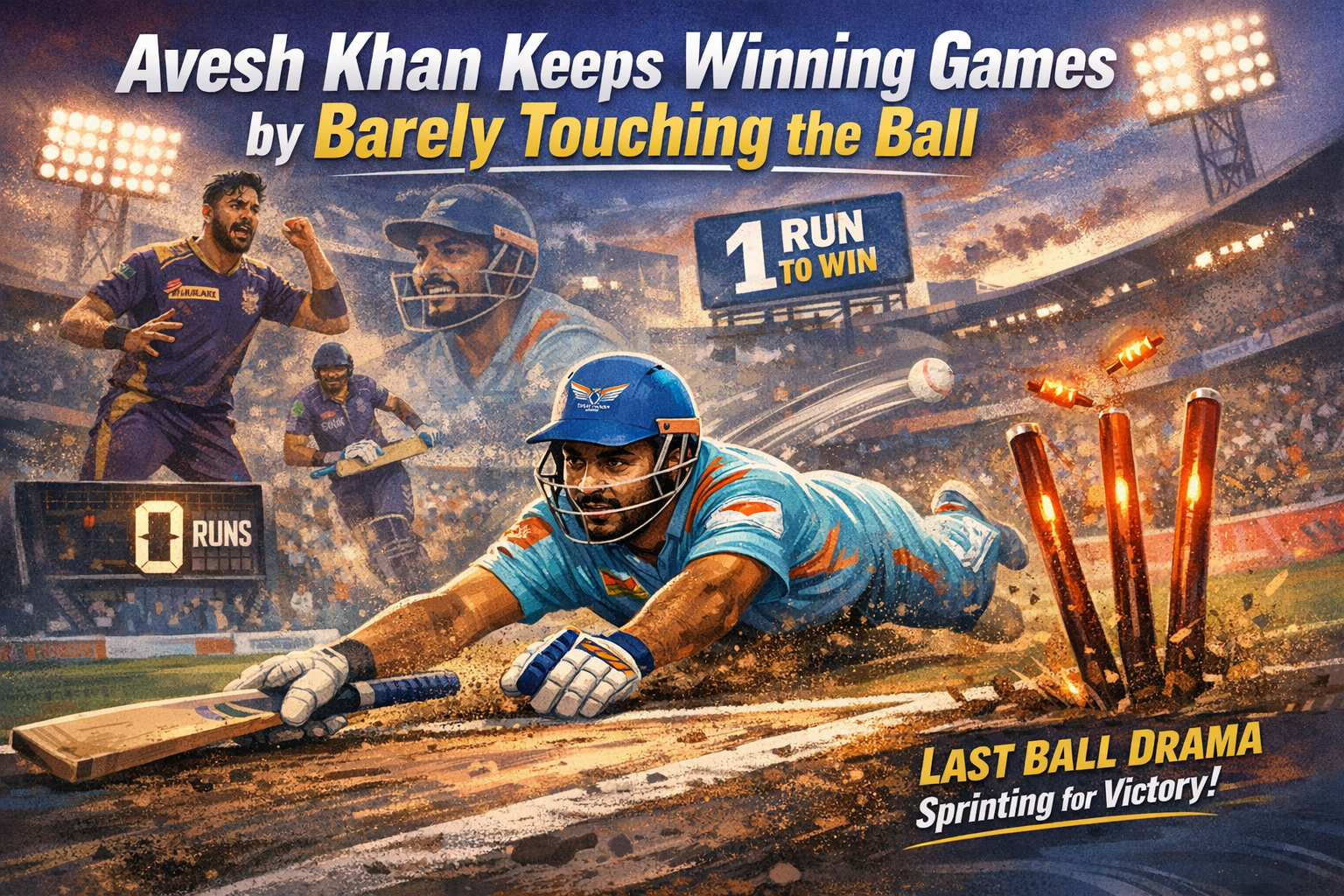 Avesh Khan Keeps Winning Games by Barely Touching the Ball